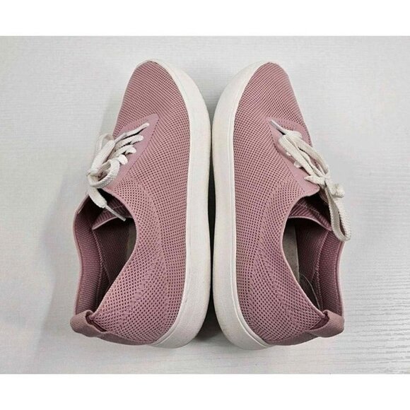 Cougar Hope Lace-up Pink Waffle Weave Causal Sneakers Walking Shoes Sz 9.5 - Picture 2 of 6